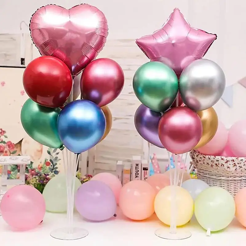 Balão Stick Holder com Base, Balão Stand Kit, Balão claro Varas, Graduação, Festa de Natal, Festival ao ar livre