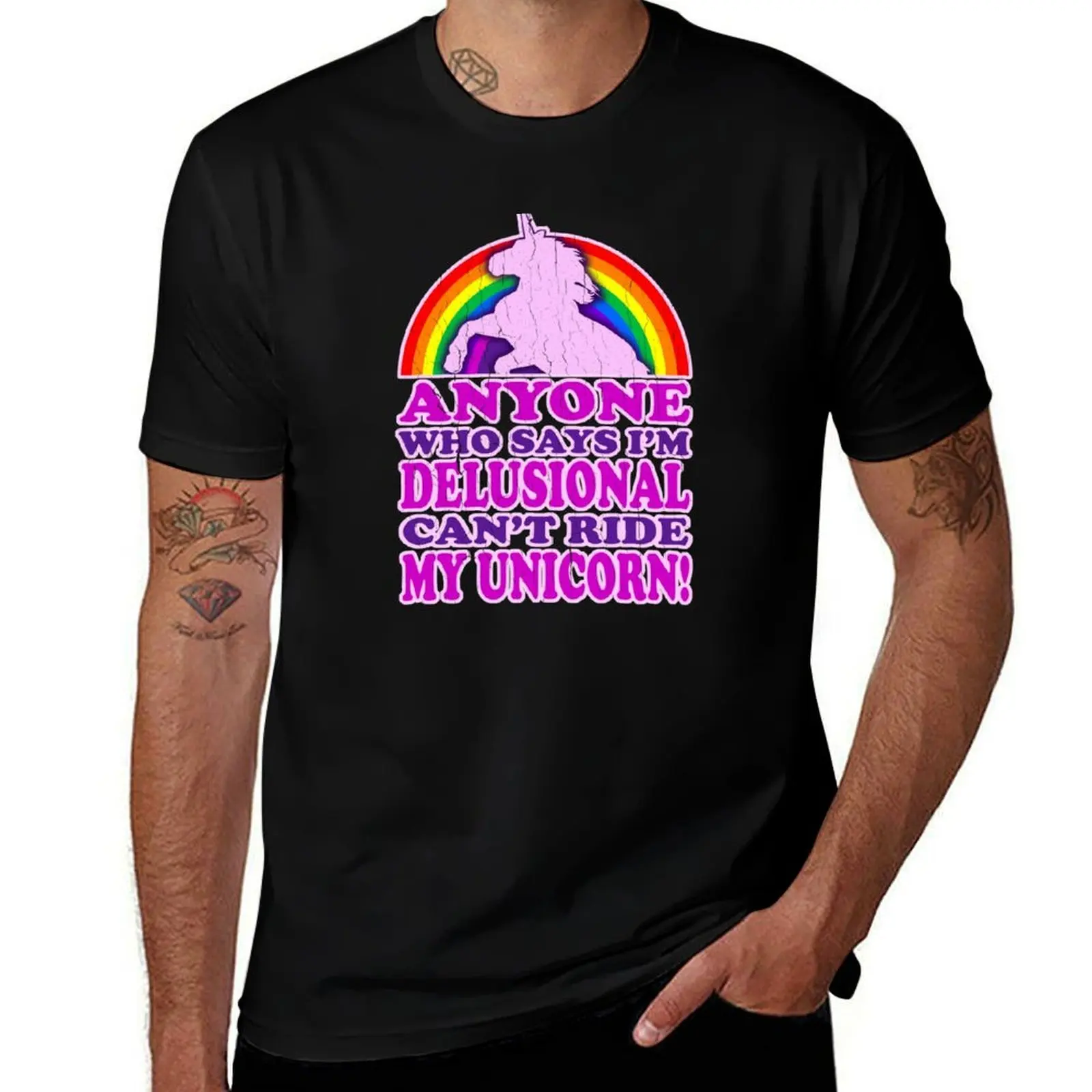 

Funny Delusional Unicorn (Vintage Distressed Design) T-Shirt sublime new edition luxury t-shirt workout shirts for men