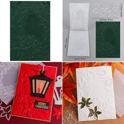 2024 New Poinsettia Flower Frame 3D Embossing Folder And Cuting Dies For Adding Textured Detail to Paper Crafting Project Making