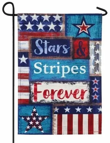 12.5 x 18 Stars And Stripes Forever Garden Linen Blackout Flag UUI GGX