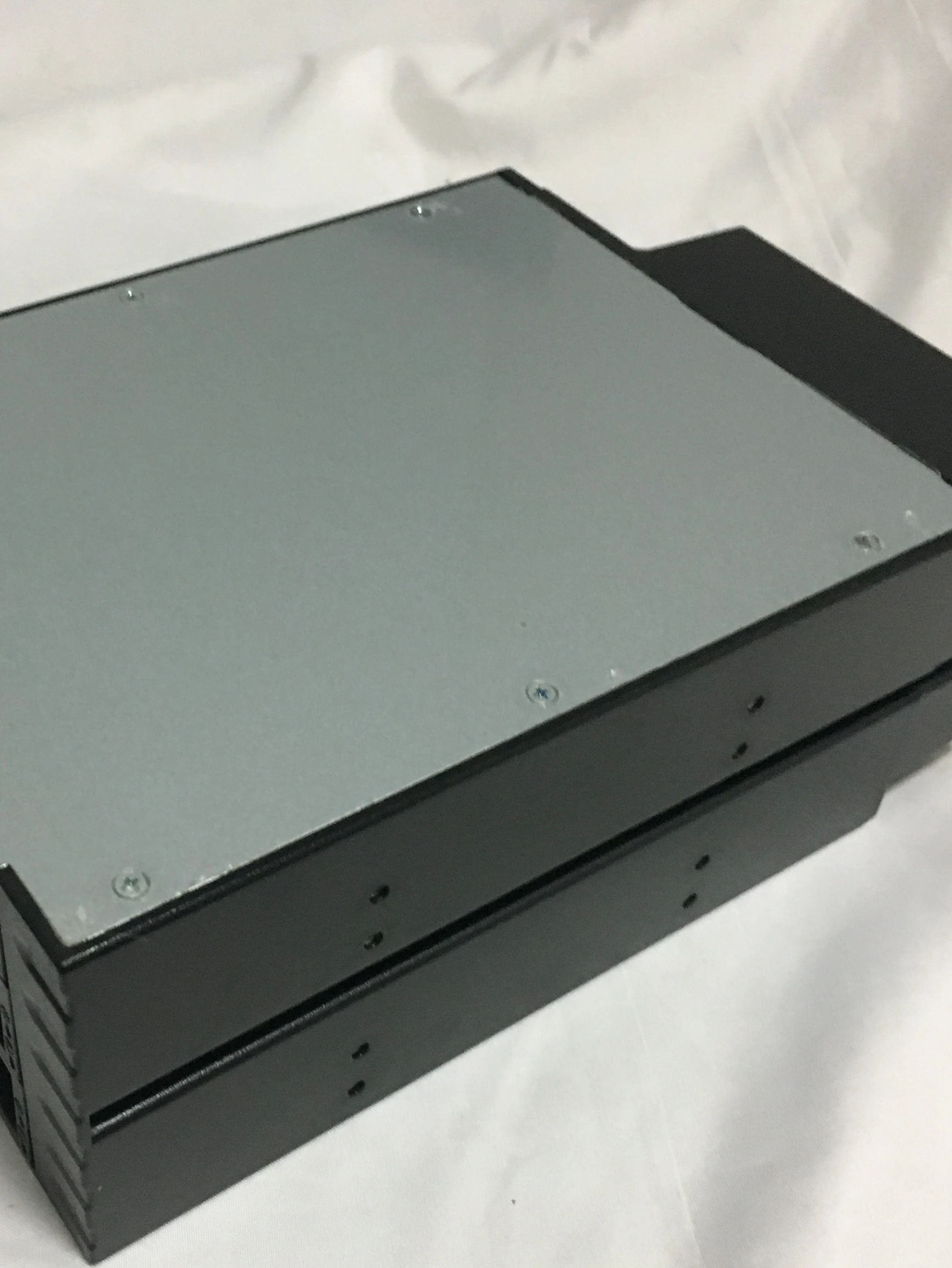 قفص محرك الأقراص الصلبة القابل للتبديل الساخن وحدة توسيع محرك الأقراص الضوئية مع لوحة خلفية ، الحالة 2 ، 3 بت ، المدمج في هوائي توهج المجموعة السوداء #4