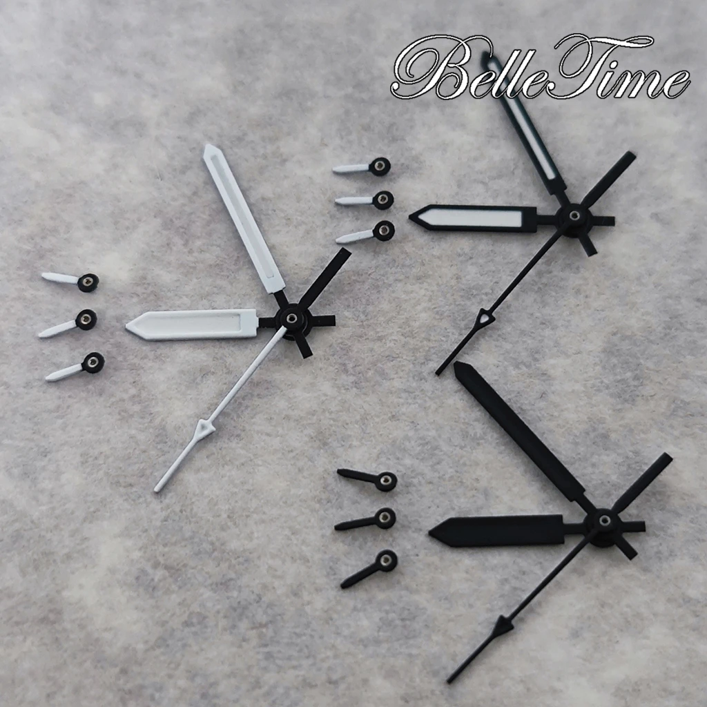 Белые/Черные/Черно-серые стрелки для кварцевых часов VK63, 6 стрелок, хронограф, зеленое люминесцентное покрытие, подходят для кварцевых механизмов VK63A VK64, аксессуары