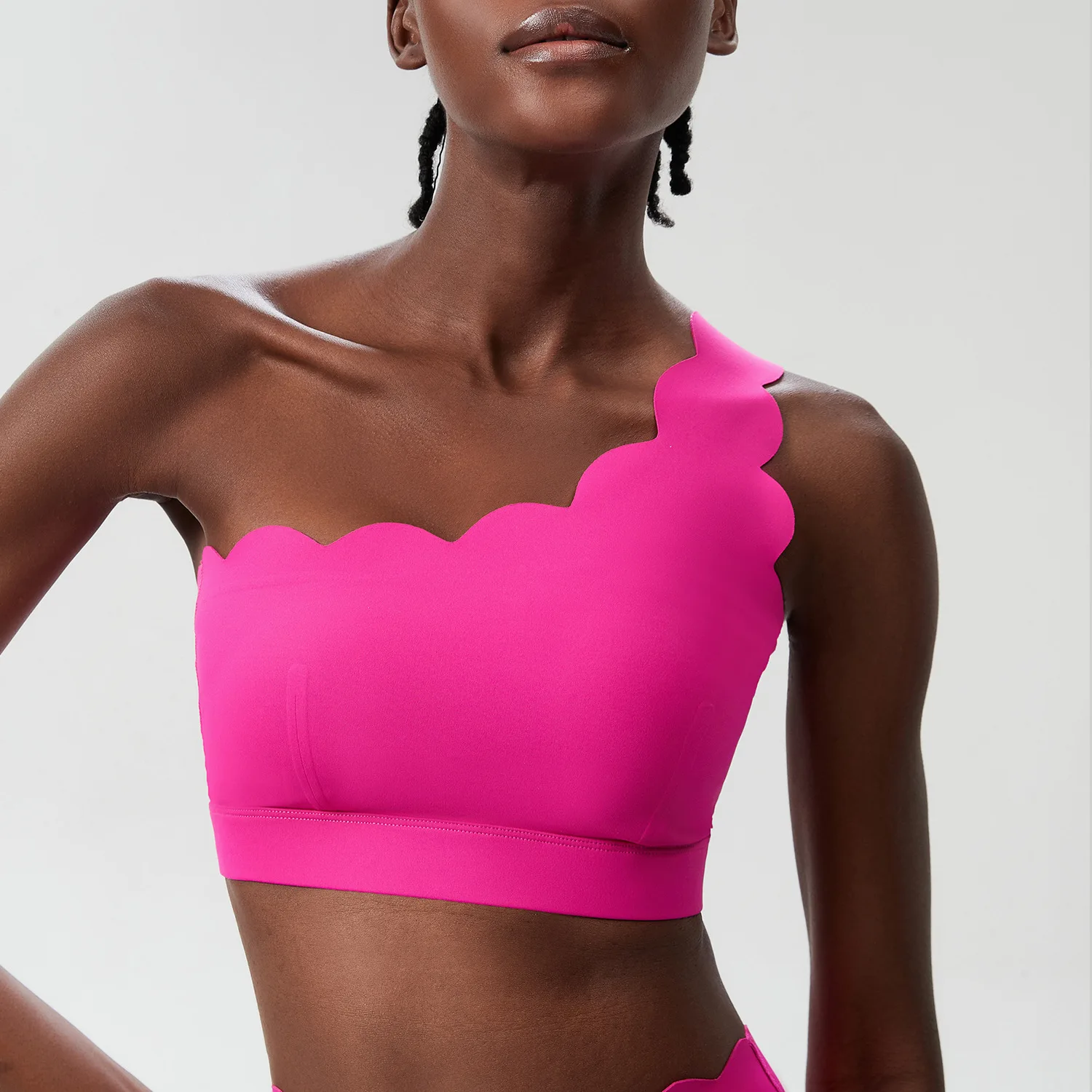 

SHINBENE Wave One-shoulder Sports Bra for Women Fitness Sports Bra Running Yoga Underwear