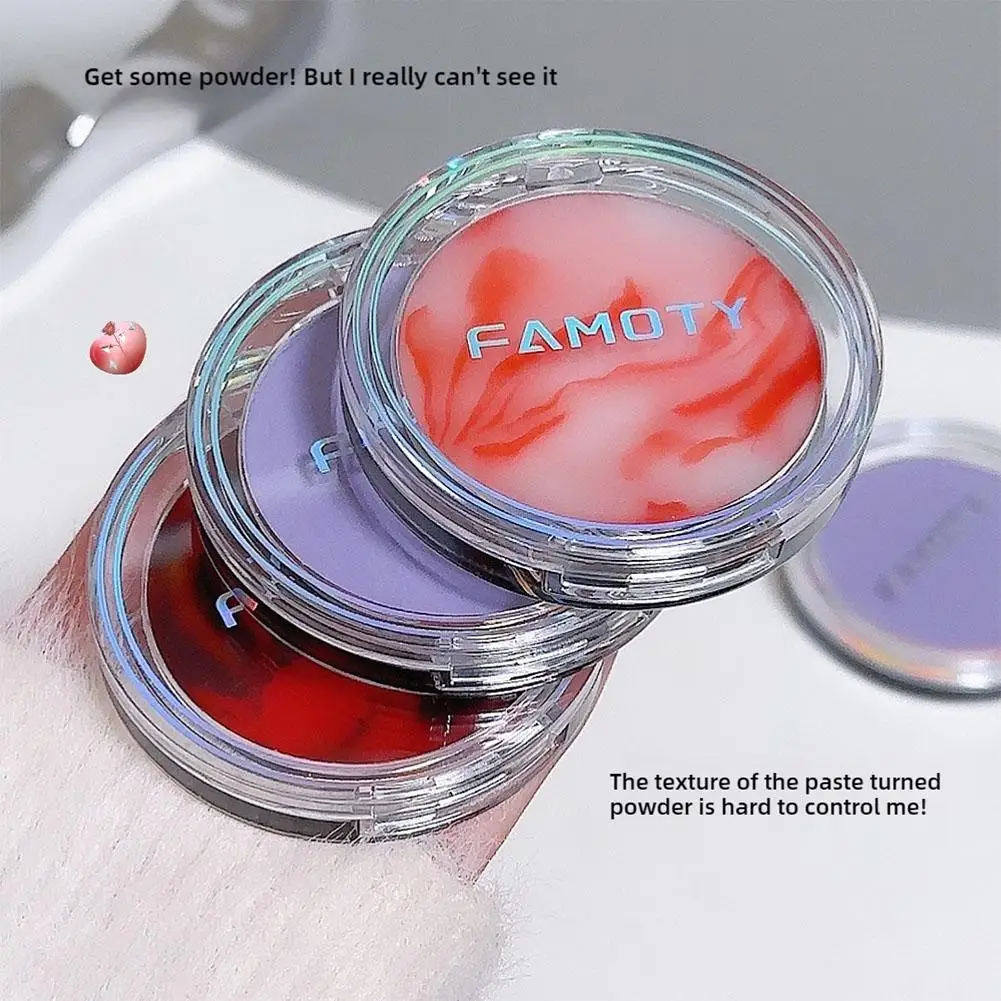 Absorvente de óleo de longa duração pressionado pó fosco maquiagem pó claro à prova dwaterproof água molhado e seco rosto fundação em pó cosméticos