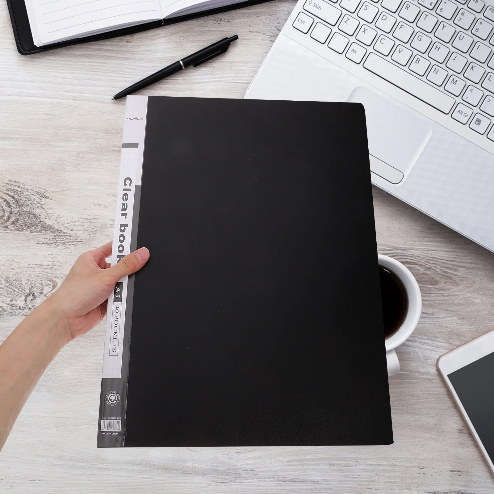 

Presentation Book Portfolio Folder Clear Sleeves File Organizer Document Protector for Artwork Drawing Music Sheets