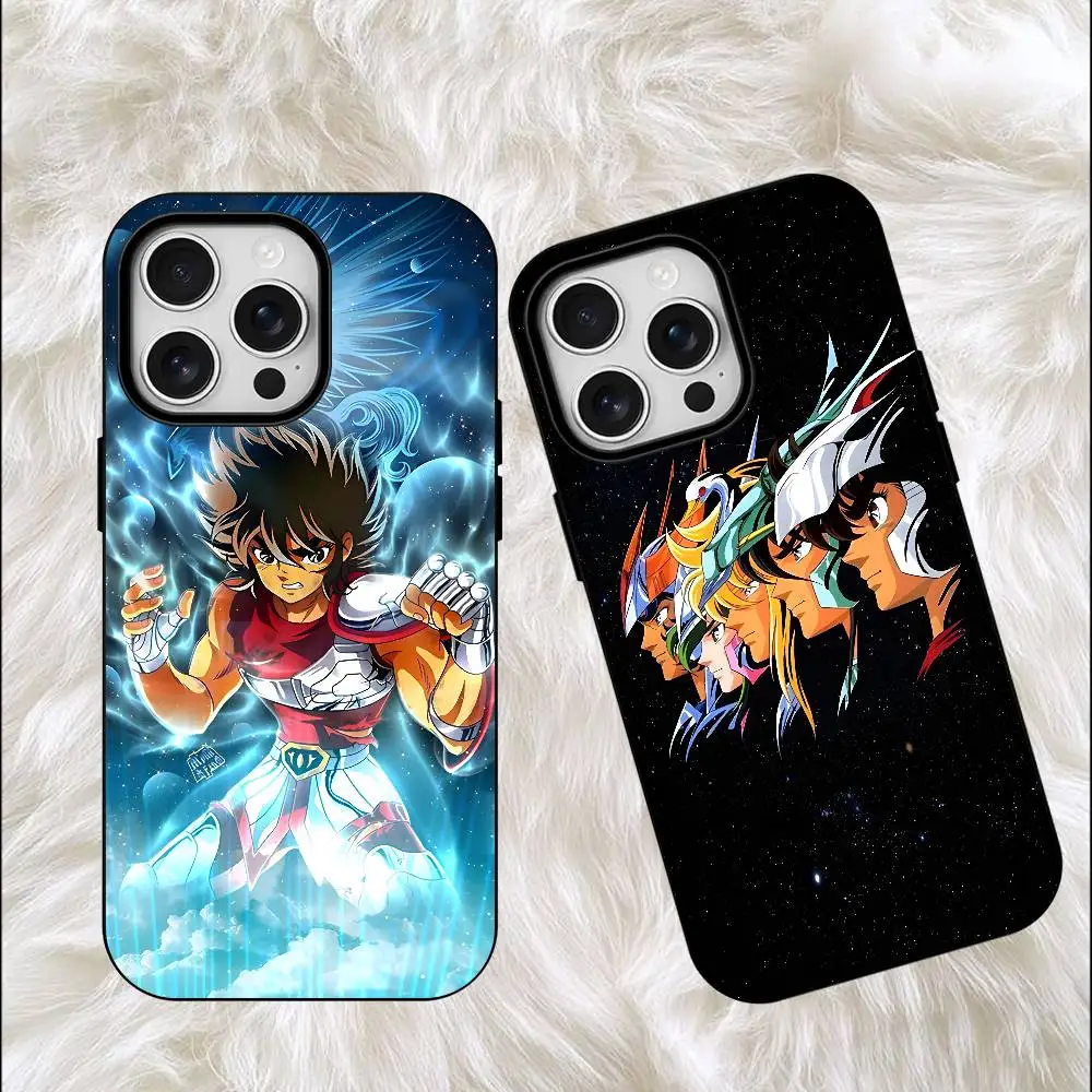 

Saint s-Seiya Anime Frosted Soft For Phone Case For Iphone 11,12,13,14,15,16,17 Pro Max XS Wireless Charge Magnetic Bumper Cover