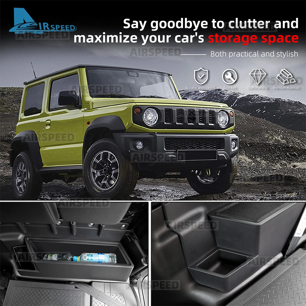 Premium Trunk Side Organizer Box For Suzuki Jimny 2019-2026 LHD RHD Universal 3-Door Only Car Interior Accessories