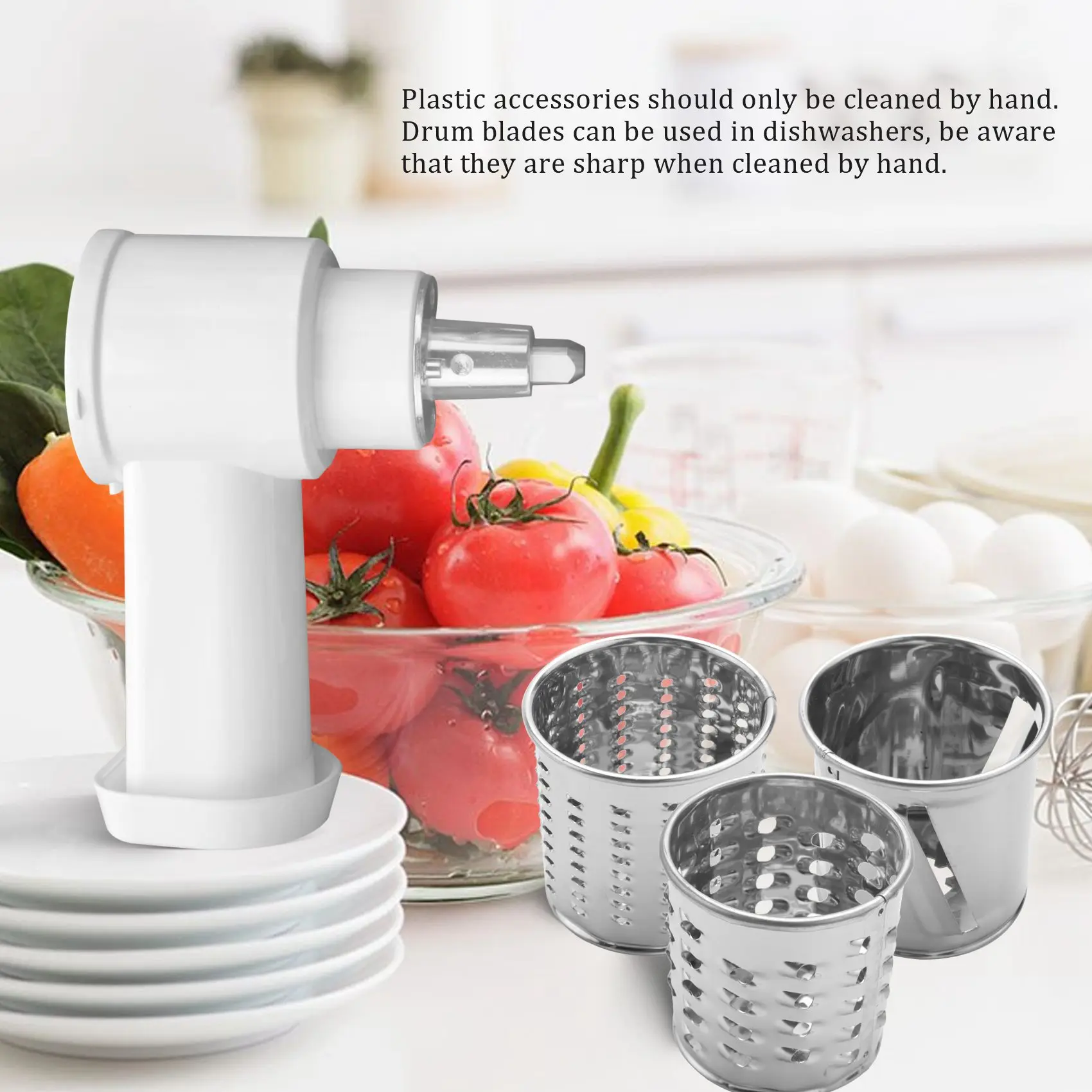 A09G-Vegetable Slicer/Shredder/Cheese Grater for KitchenAid Stand Mixer Attachment Slicing Shredding Accessories