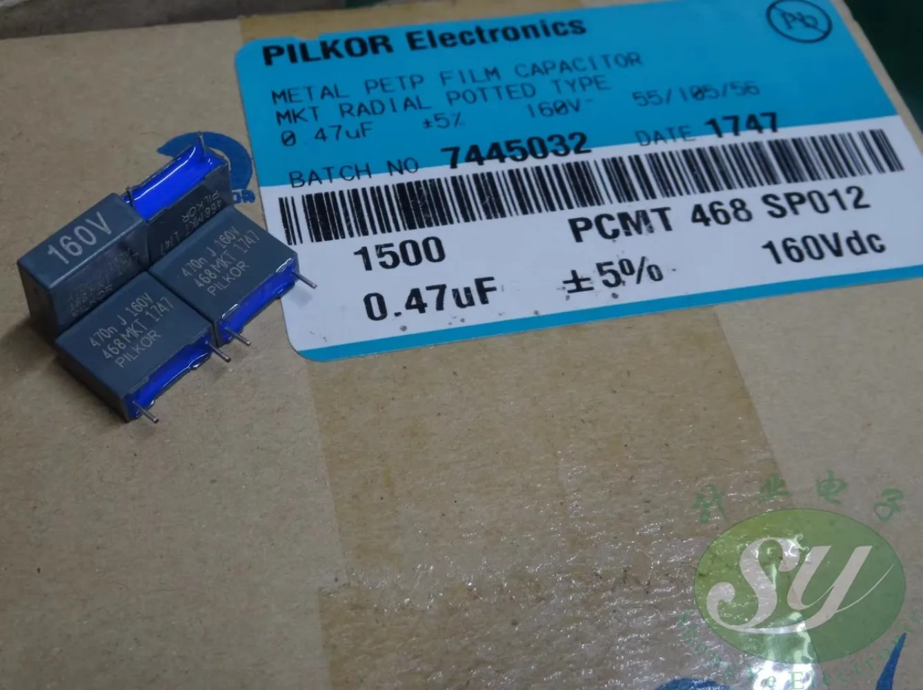 

20PCS MKT468 0.47uf/160v 470nf u47 474 New film capacitor 10MM