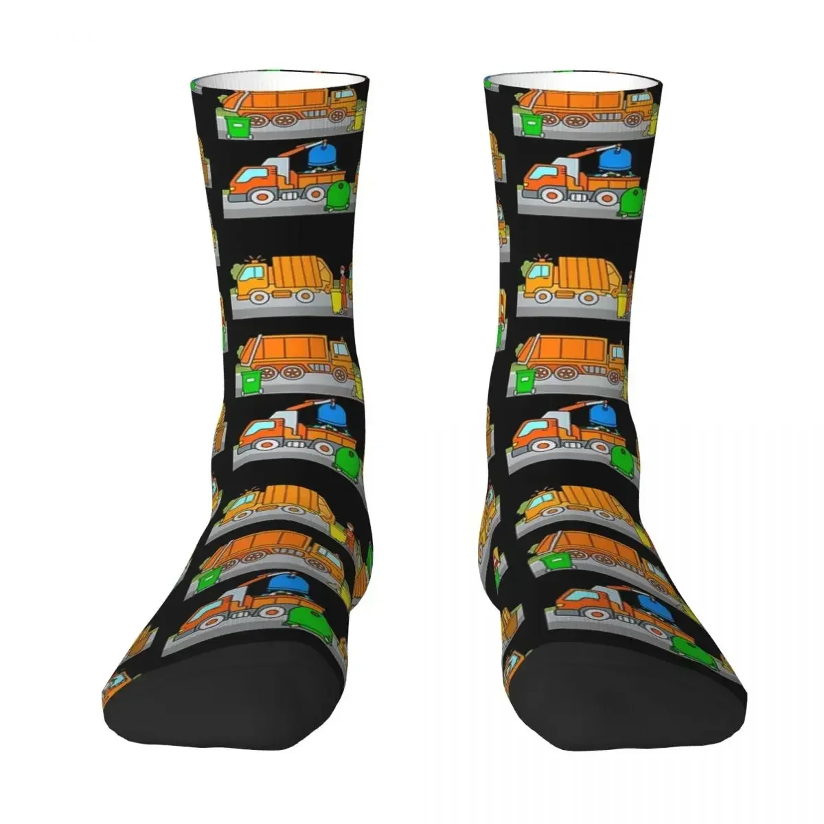 Garbage Truck Design Trashtrucks Rubbish Collection Vehicles Socks Stockings All Season Long Socks for Unisex Birthday Present