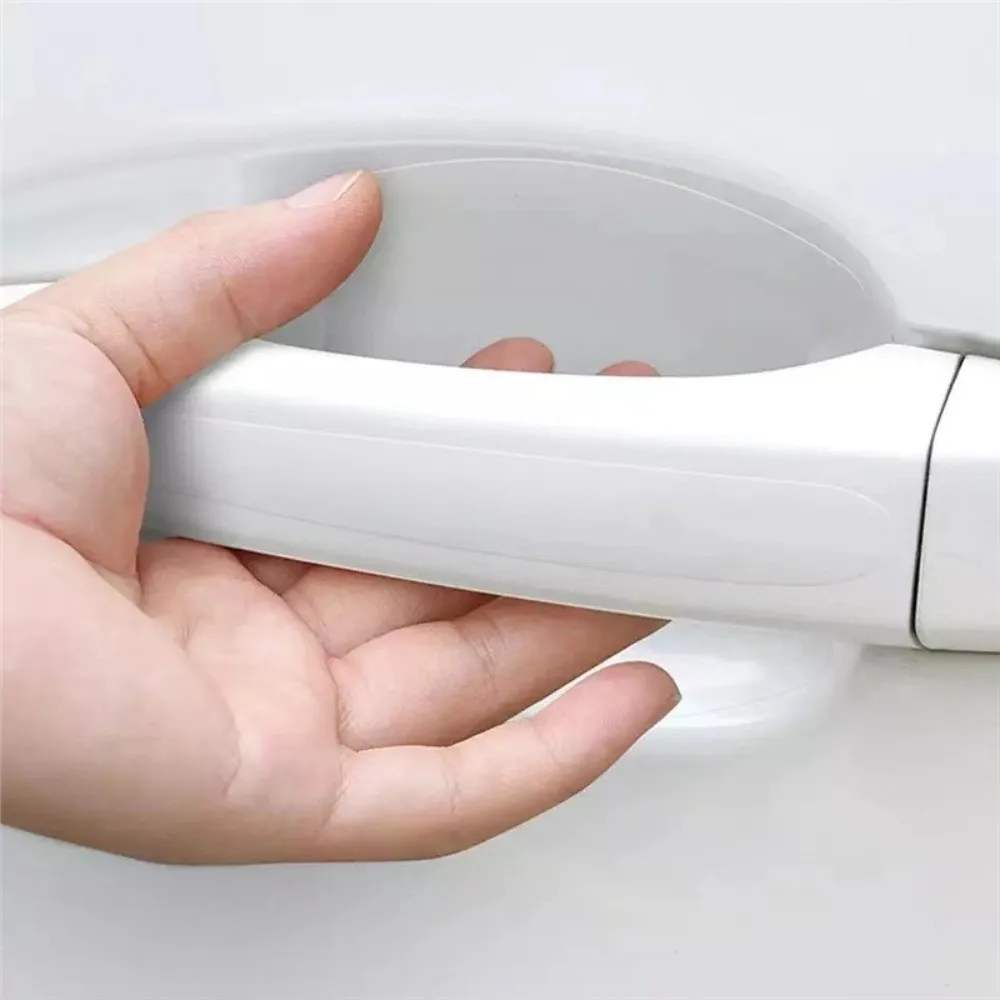 TPU Material Door Bowl Protection Stickers Universal Fit Clear Invisible Door Handle Protection Stickers Anti-Scratch Coating