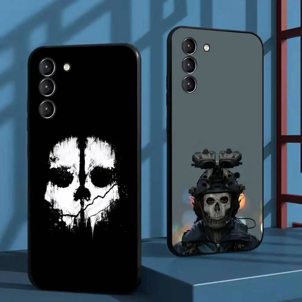 

COD Call Of Duty Ghost Phone Case For Samsung Galaxy A73,72,51,53,52,71,22,5G,Note,J7,8,9 Soft Black Cover