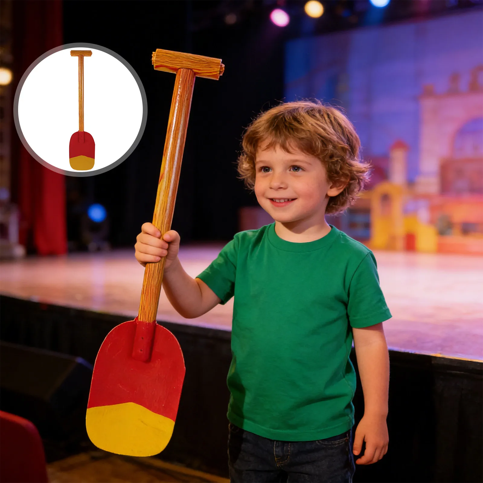 

Детская деревянная лодка с веслом, легкий декоративный реквизит ручной работы для сцены, аксессуары для детских праздников, каноэ