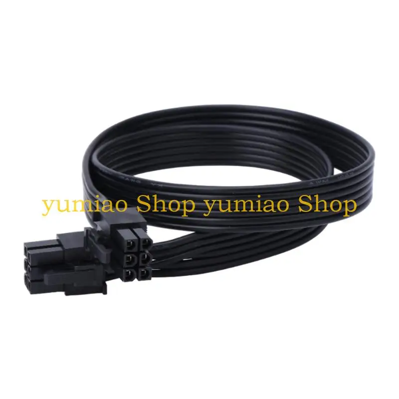 587B Flat 6Pin PCIe Power Cable Flexible GPU Cord Enhances Airflows And Cable Management In Gaming