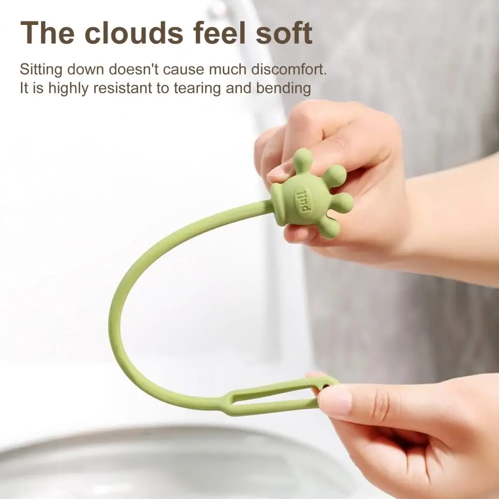 Toilet Flipper Silicone Lift Toilet Lid Toilet Seat Pull Ring Sanitary and Anti Dirt Hand Bathroom Seat Lifter Accessories