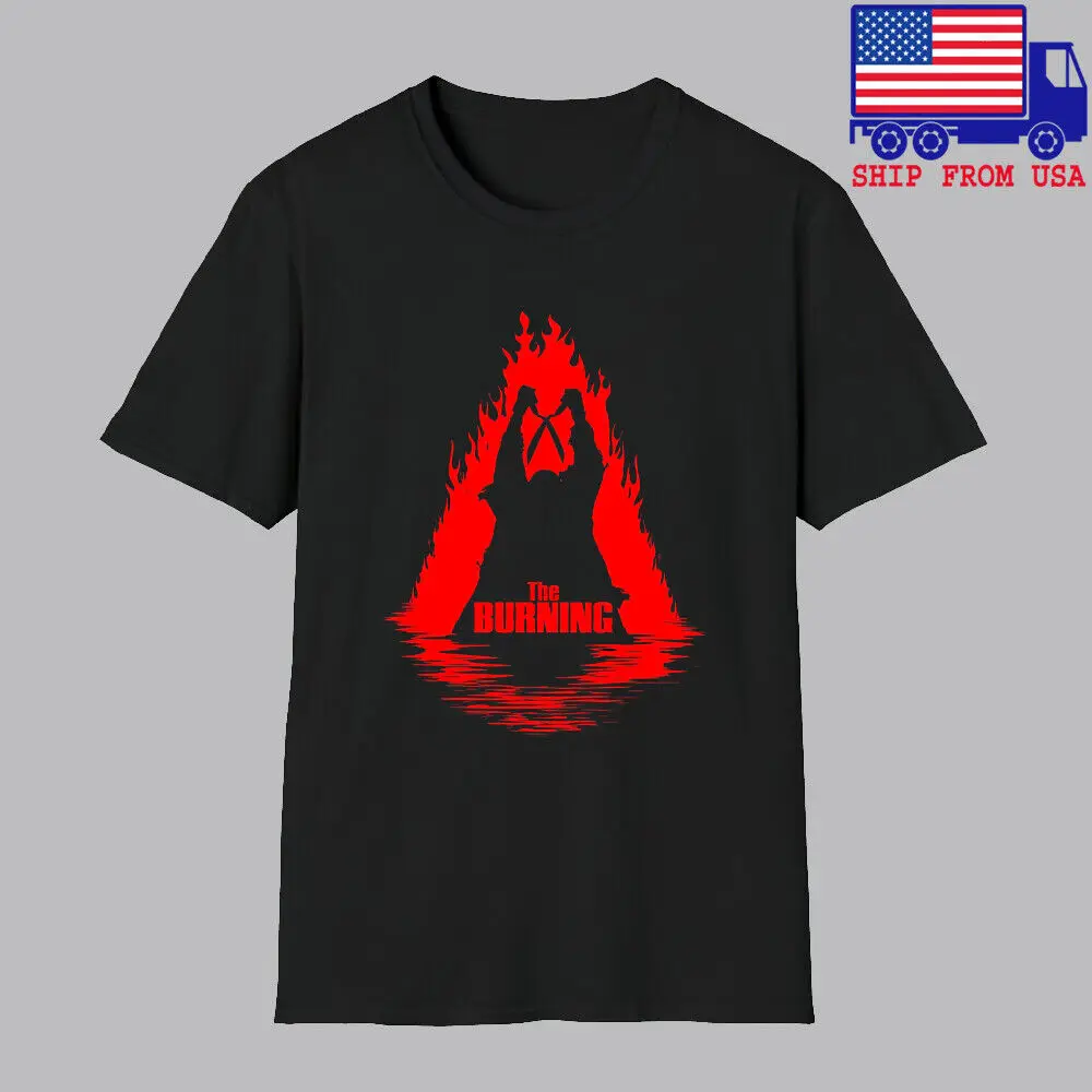 The Burning Horror Movie Men's Black T-shirt Size S-5XL