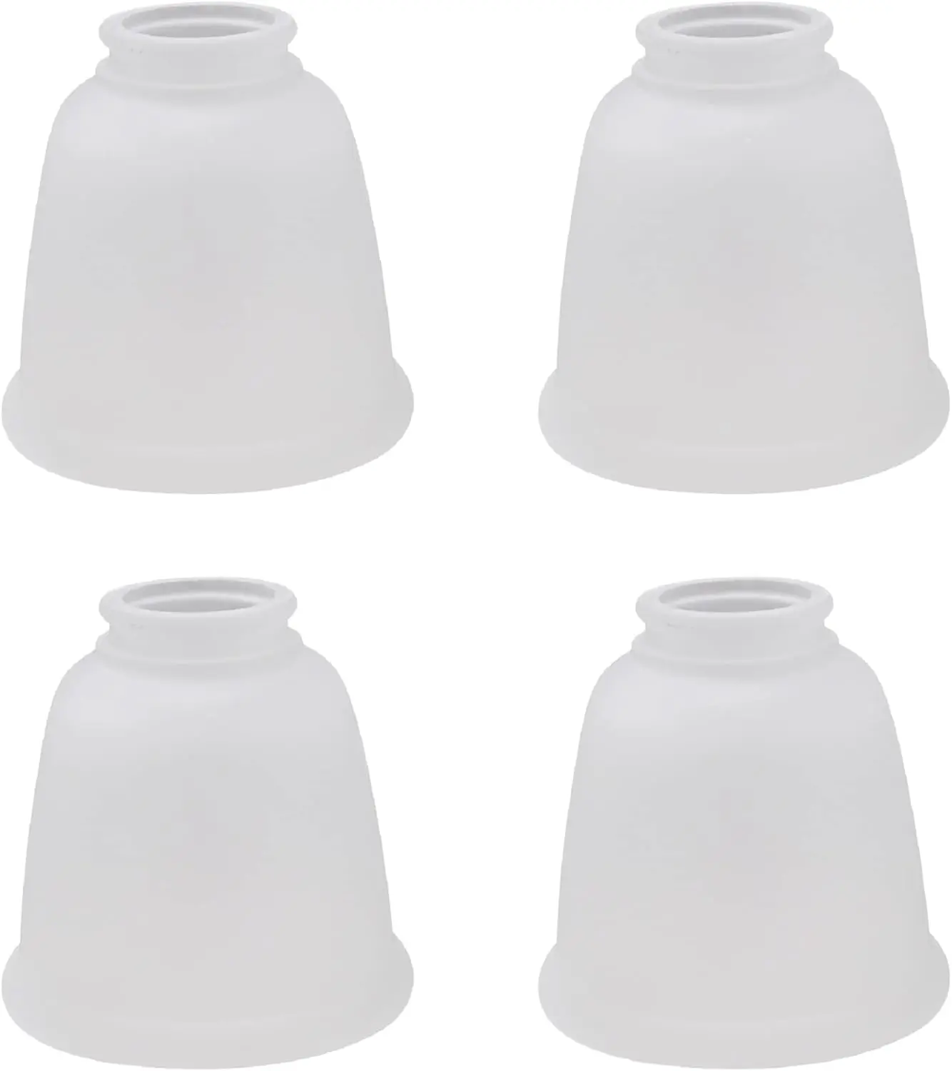 

23045-4 Transitional Style Bell Shaped Frosted Replacement Glass Shade, 2-1/8" Fitter Size, 4-5/8" high x 4-5/8" diameter