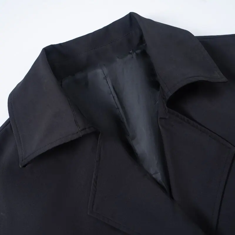 Autumn and Spring New Fashion Trend Pure Color Long Trench Coat Men’s Casual Loose Sports Plus Size High Quality Outerwear M-2XL 5 Autumn and Spring New Fashion Trend Pure Color Long Trench Coat Men's Casual Loose Sports Plus Size High Quality Outerwear M-2XL 5