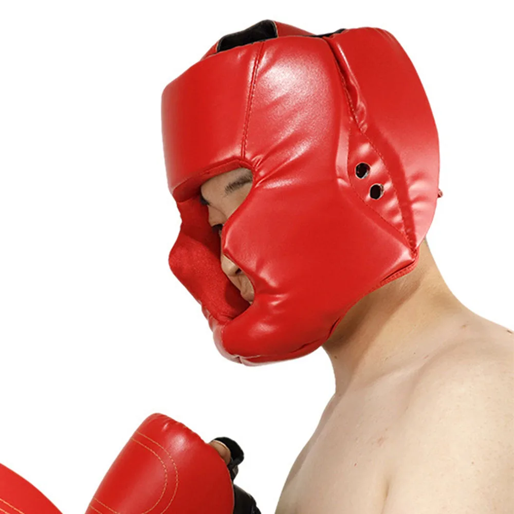 Einstellbare Free Combat Kopfschutz Erwachsene Taekwondo Kinder Schwamm Boxhelm Kopfschützer Verdicken Training Schutzhelm