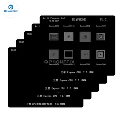 BGA Reballing Stencil for SAMSUNG Exynos Series CPU RAM 3475 8895 8890 2100 1080 3830XGO 9609 990 Debonding Soldering Repair