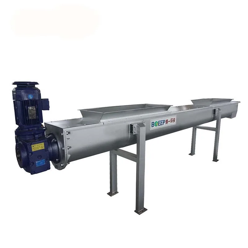 Shaftless sludge cake shaftless U-groove auger flexible conveyor device stainless steel 200