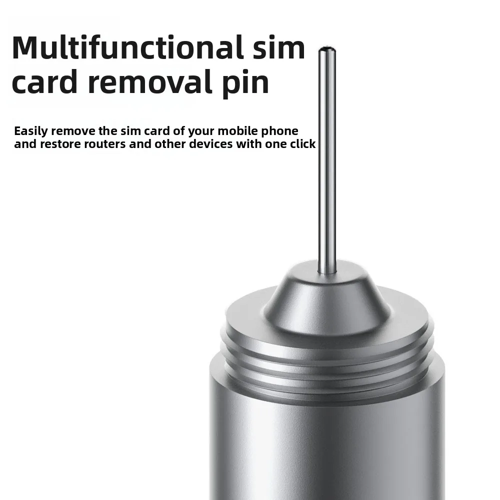 2 in 1 Keychain SIM Card Tray Ejector Pin Anti-Lost Portable Ejecting Removal Needle Universal Cleaning Brush