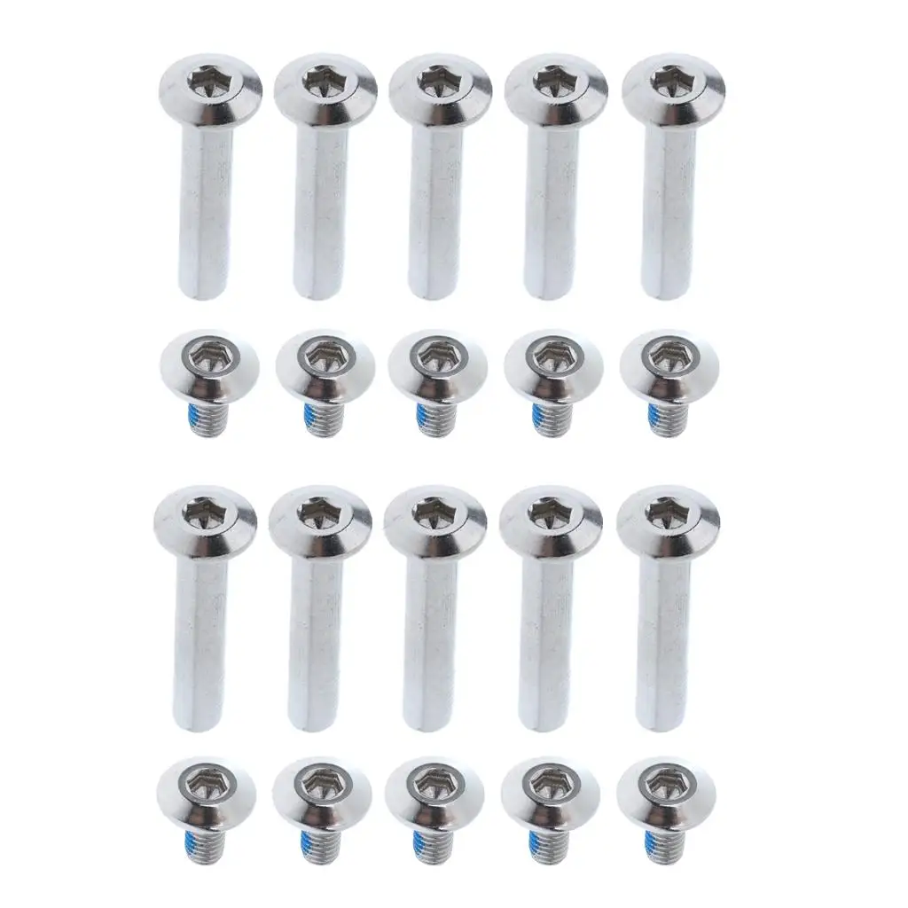 3-4pack 1 Set Inline Skate Wheel Screw Nail Replacement Roller Skates Nut Bolts