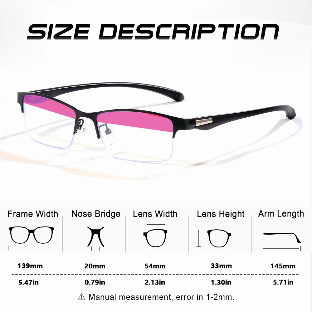 CRIXALIS New Red Green Color-blindness Glasses Women Men Color Blind Corrective Spectacles Frame Driver Glasses For Daltonism - view 2