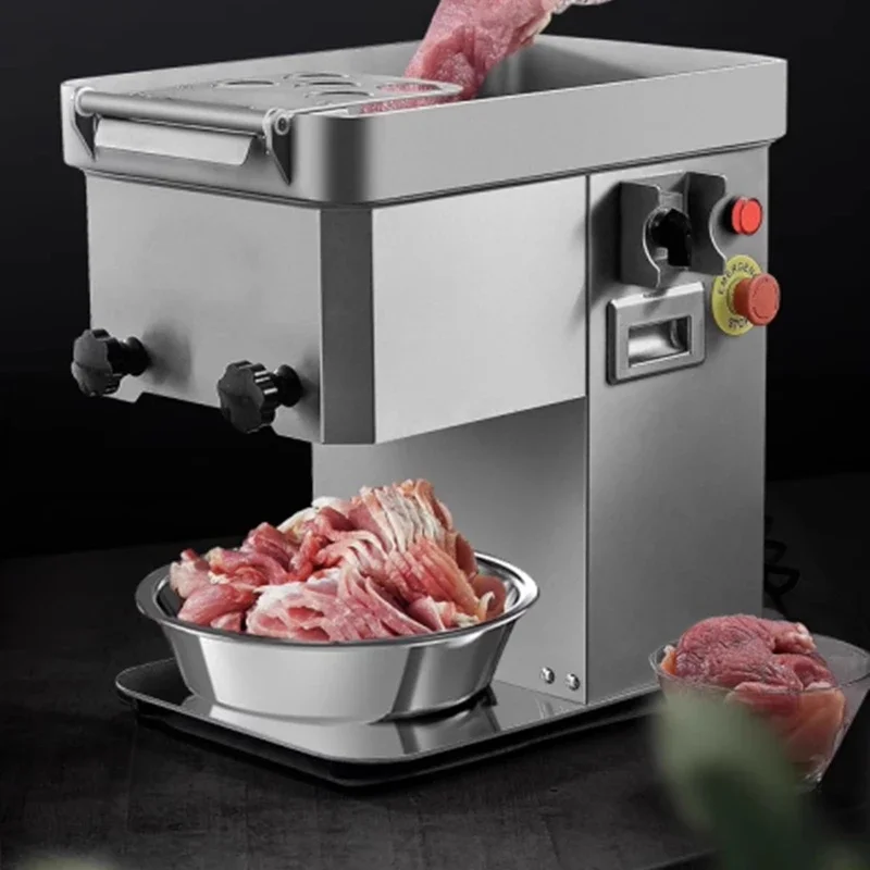 

DS-100D Meat slicer Commercial stainless steel fresh meat slicer automatic desktop multi-function high-power electric