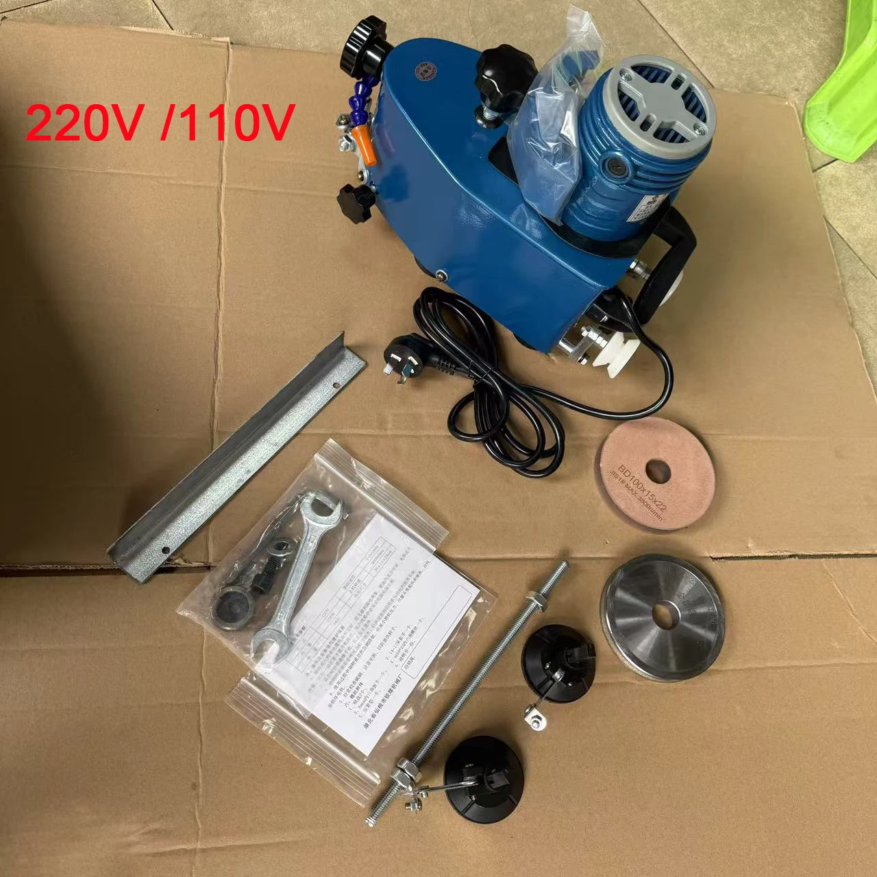 Electric Glass Polishing Edge Grinder Small Portable Edge Machine Polishing Wheel Multi-Function Glass Grinding Machine