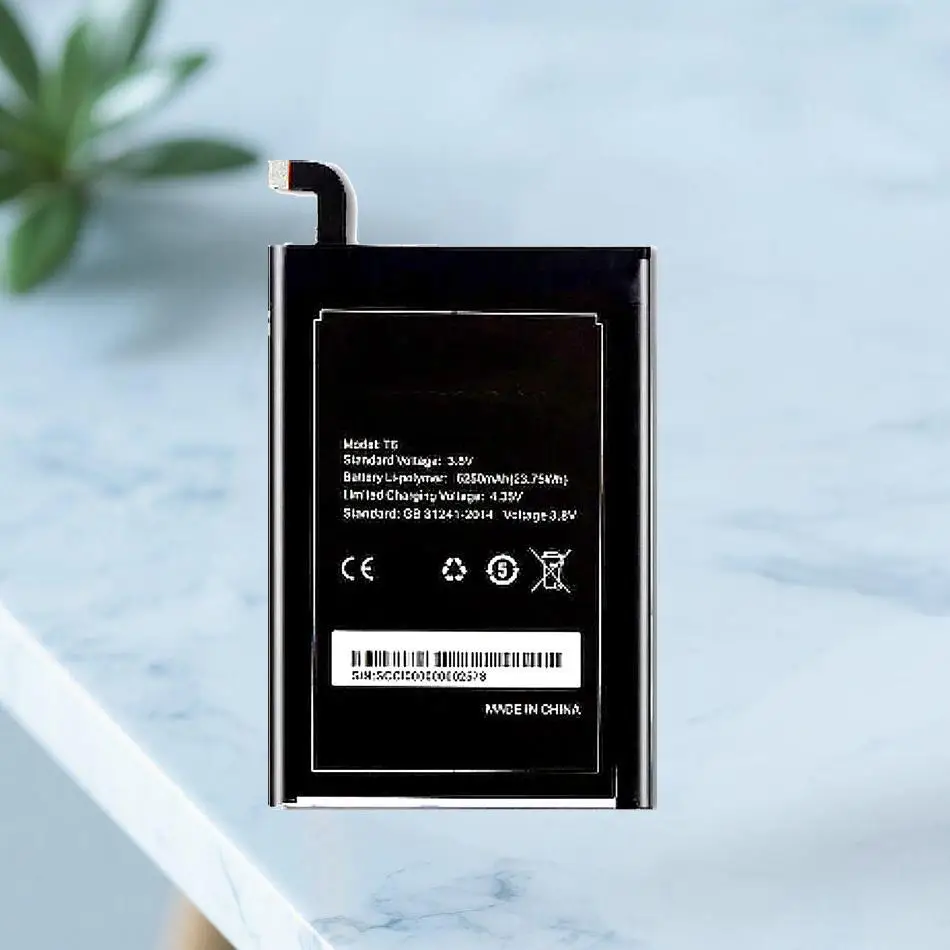 

6250Mah Environmentally Friendly For Homtom HT6 Oukitel K6000 Pro Ulefone Power Doogee T6 Mobile Phone Battery