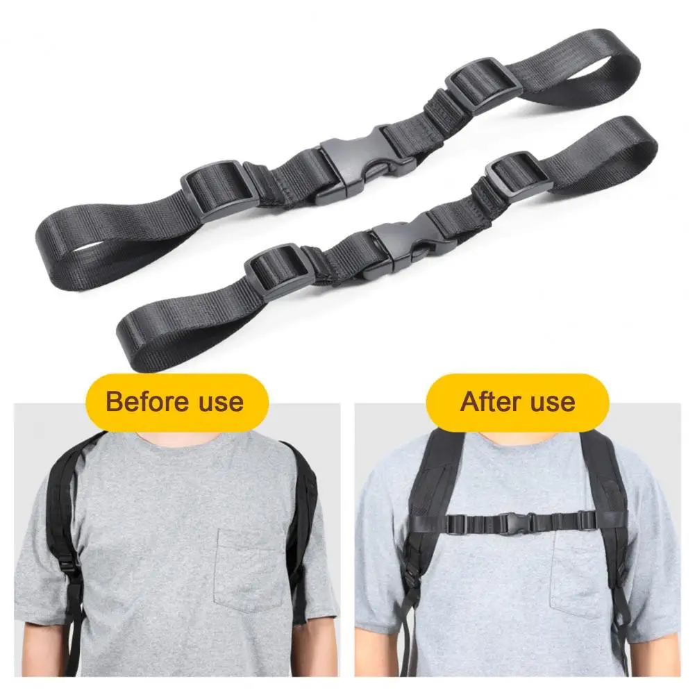 Backpack Chest Strap Adjustable Nylon Fixed Strap Quick Release Heavy-Duty Shoulder Strap Secure Backpack Strap Bag Accessories