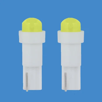 Lâmpada LED COB Car, Luz indicadora, Luz Instrumento, 12V, T5, 10pcs
