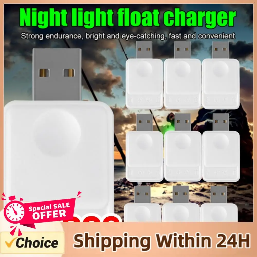 Fishing Float Luminous Rechargeable CR425 Battery with 2 Holes USB Charger for Electronic Light Stick Night Fishing Buoy Tackle