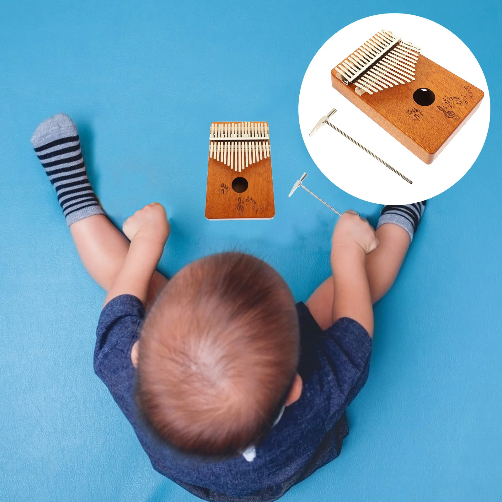 

17-Tone Kalimba Thumb Piano 17-Key Mini Finger Piano For Beginners Portable Small Music Instrument Durable Creative Home Decor