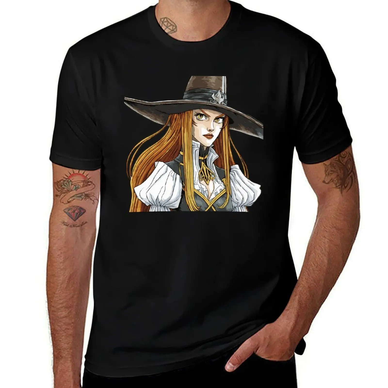 

Lisa Mother of Alucard in Castlevania T-Shirt kawaii clothes anime figures clothes plain black t shirts men