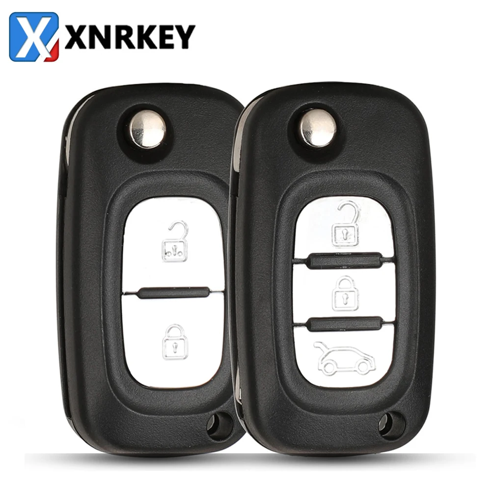 

XNRKEY 2/3 Button Filp Car Remote Key Shell for Renault Fluence Clio Megane Kangoo Modus Car Key Case with NE73/VA2 Blade