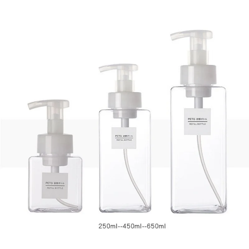Soap Despenser Portable Foam Pumps Bottle 250/450/650ml Manually Press Soap Foaming Mousses Liquid Dispensers Bathroom Bottling