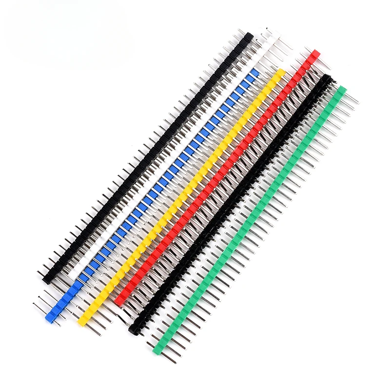 Single row needle black 2.54mm spacing Color gold plated single row pin single row pin 1X40P Straight/curved needle