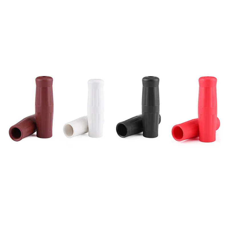 Universal Fit 22mm Vintage Style Rubber Motorcycle Handle Bar Retro Coke Bottle Style Grip Set For Yamaha Kawasaki Honda Suzuki