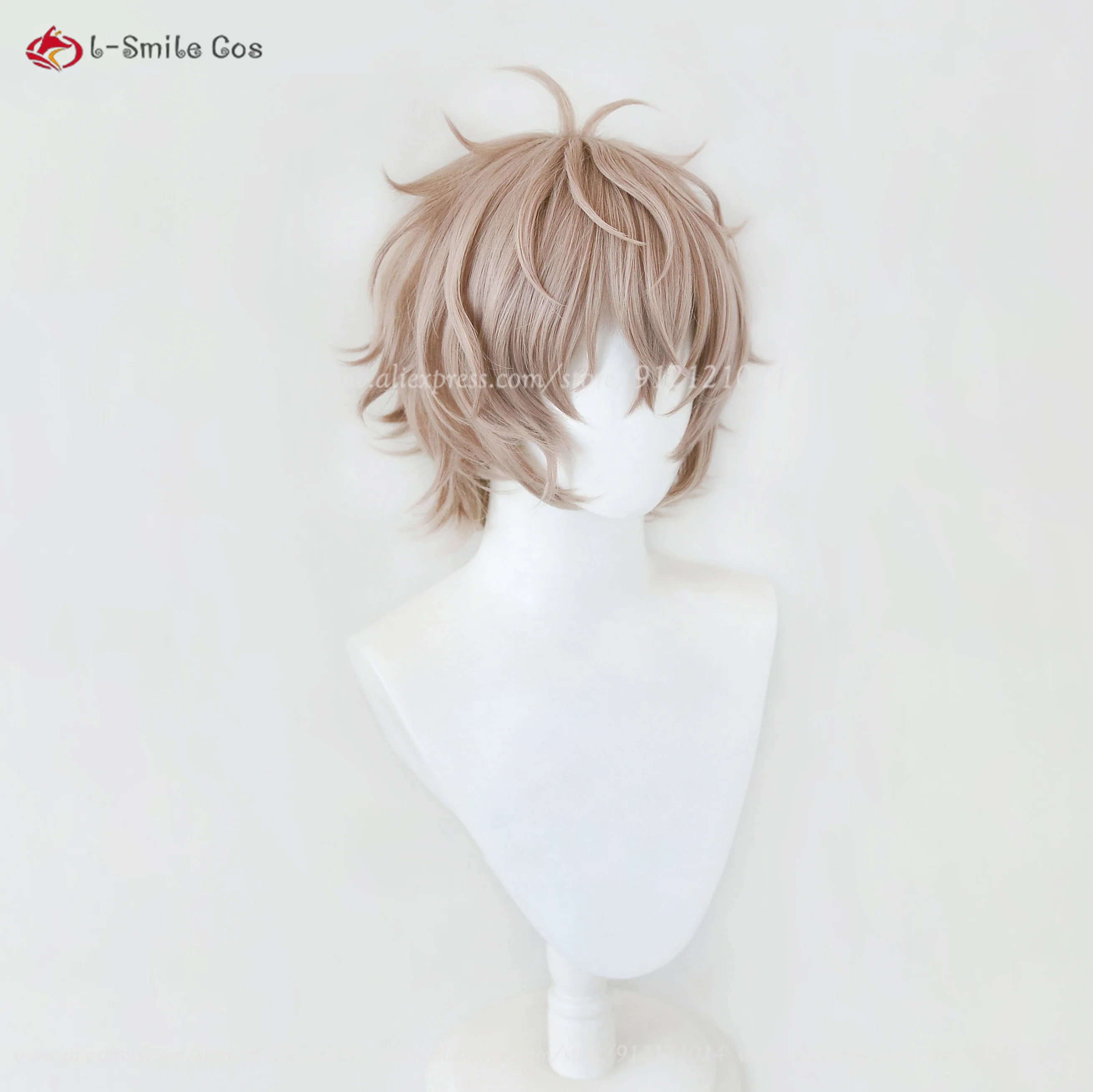 Anime Choji Tomiyama Cosplay Wig Short Cruly Wigs Heat Resistant Synthetic Hair Halloween Party Wig + Wig Cap