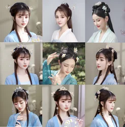 Long Fringed Hairpins Set Flower Hair Sticks For Traditional Chinese Hanfu Hair Accessories Vintage Wedding Hair Jewelry Sets
