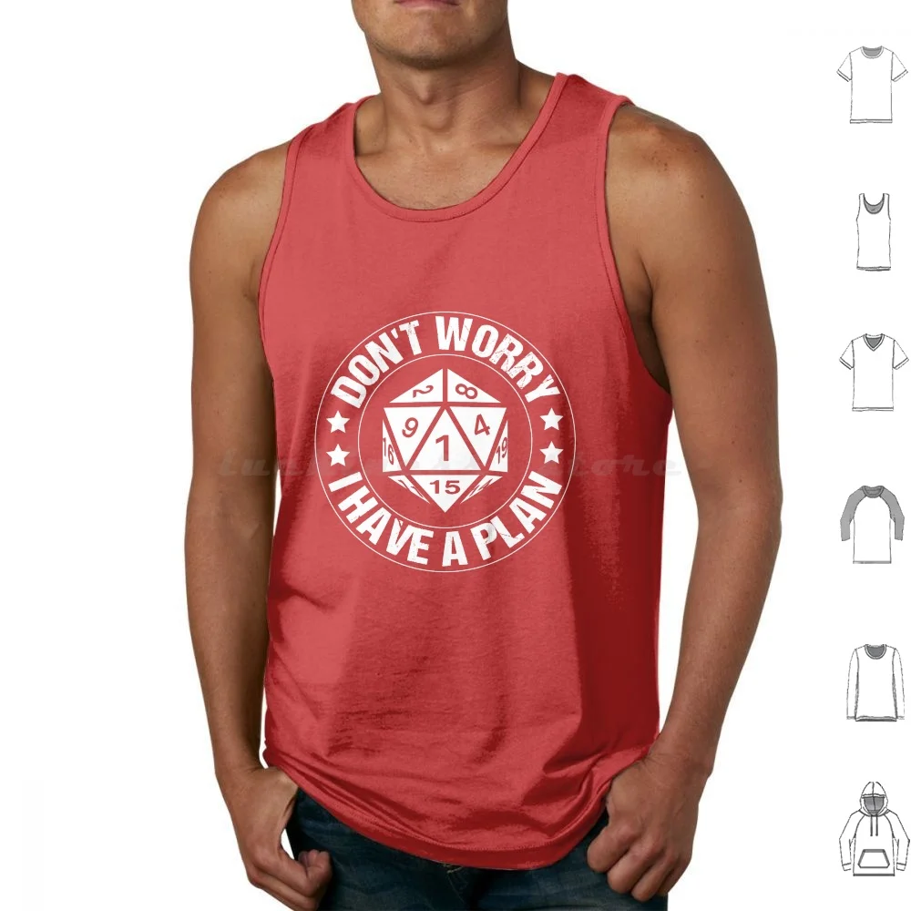 Rpg T-Shirt Tank Tops Vest Sleeveless Baldur Gate Rpg D D Dragon And Roleplay Role Playing Cube Monsters Sword Axe Sandals