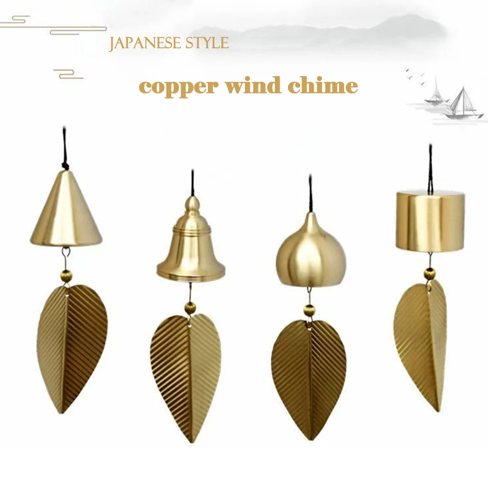 

Japanese-style pure copper wind chime hanging decorations, Windowsill copper bell, Car interior pendant, Creative home Decor