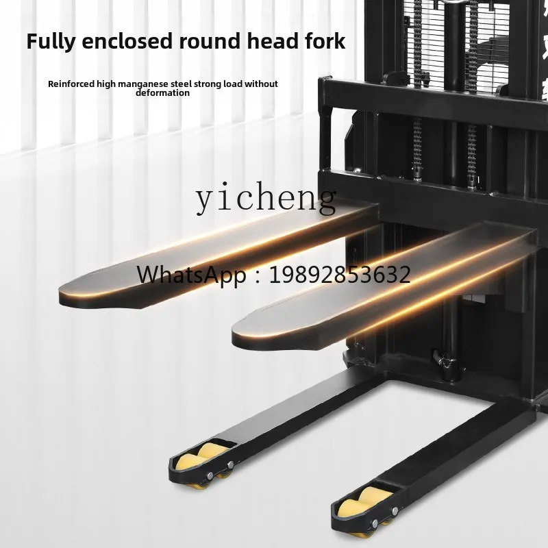 1.5 طن محطة كهربائية بالكامل محرك البليت مكدس 2 طن بطارية مكدس رافعة شوكية كهربائية شاحنة رفع #3