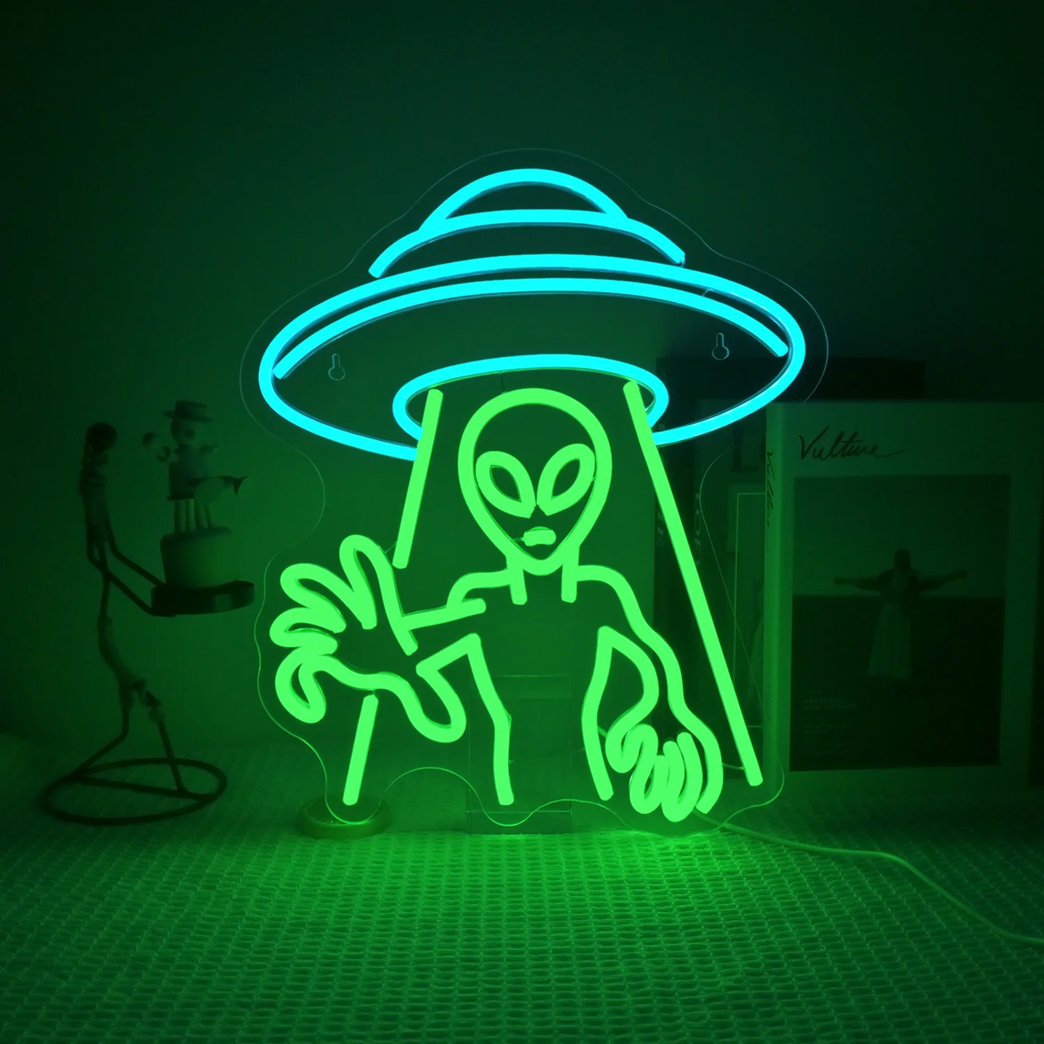 

Alien Don't Go Neon Signs Custom For Bedroom Game Room Hop Party Wall Art Decor 5/12V USB Dimming Led Light Gift For Kids