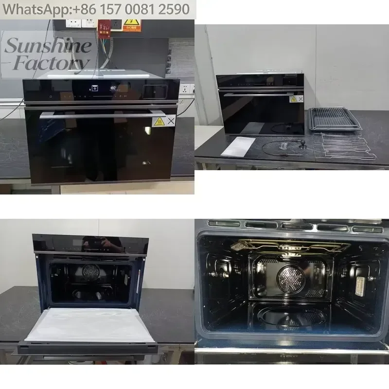 60cm Compact Electric Steam Oven Convection Oven 3-in-1 Built-In Stainless Steel for Household and Hotel Use