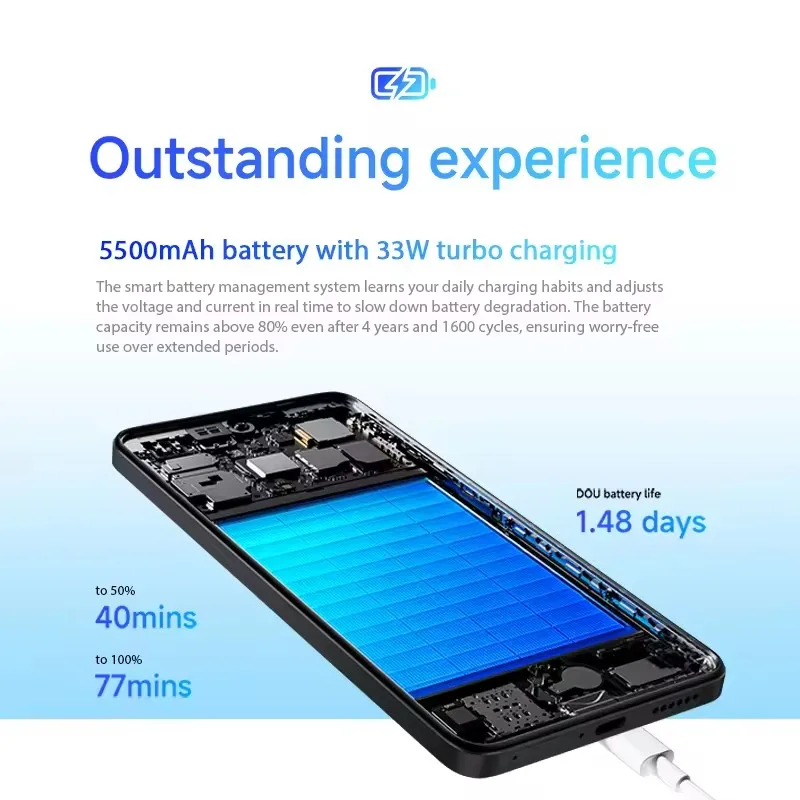 الإصدار العالمي من هاتف Xiaomi Redmi Note 14 4G الذكي MediaTek Helio G99-Ultra 108MP AI كاميرا 5500mAh بطارية 6.67 "120 هرتز #6