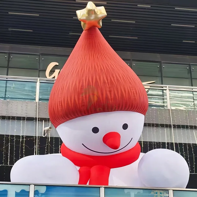 Popular Santa Claus inflatable air mold, shopping mall outdoor beauty Chen IP luminous wall climbing Christmas air mold outdoor