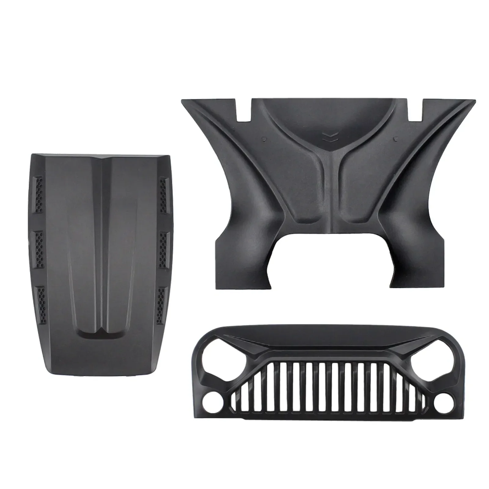 

RC 1:10 RC carrosserie Wrangler Rubicon voor axiale SCX10 D90 90046 90047 313 mm wielbasis Angry face MS motorkap inlaatrooster
